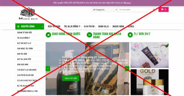 Cảnh báo hàng loạt website giả mạo thương hiệu Magic Skin Cảnh báo hàng loạt website giả mạo thương hiệu Magic Skin