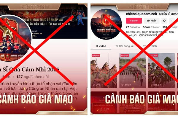 Cảnh giác với trò lừa mạo danh fanpage "Chiến sĩ quả cảm"