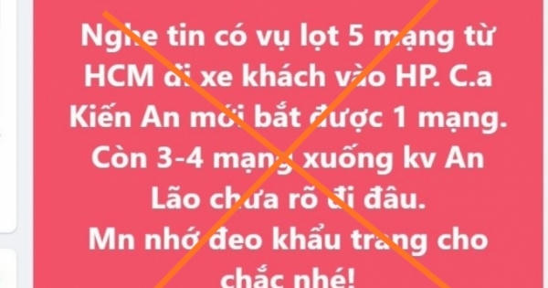Bị xử phạt 12,5 triệu đồng vì đăng tải “nghe tin lọt 5 mạng từ HCM đi xe khách vào HP” Bị xử phạt 12,5 triệu đồng vì đăng tải “nghe tin lọt 5 mạng từ HCM đi xe khách vào HP”