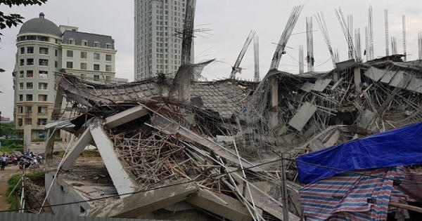 Quá may mắn khi trường mầm non sập khi còn... đang xây tại Hà Nội