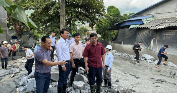 Bí thư Tỉnh ủy Lào Cai chỉ đạo khắc phục sự cố vỡ cống thoát tràn tại xã Tả Phời