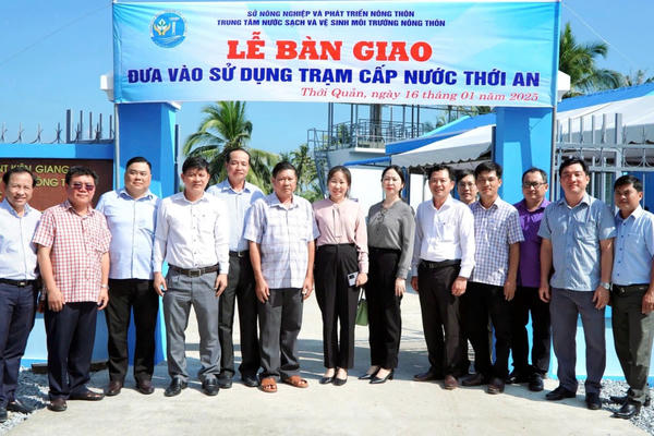 Bàn giao đưa vào sử dụng Trạm cấp nước Thới An