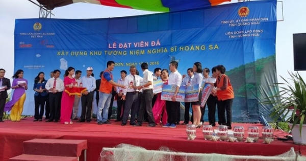 Quảng Ngãi: Lễ đặt viên đá xây dựng Khu tưởng niệm nghĩa sĩ Hoàng Sa