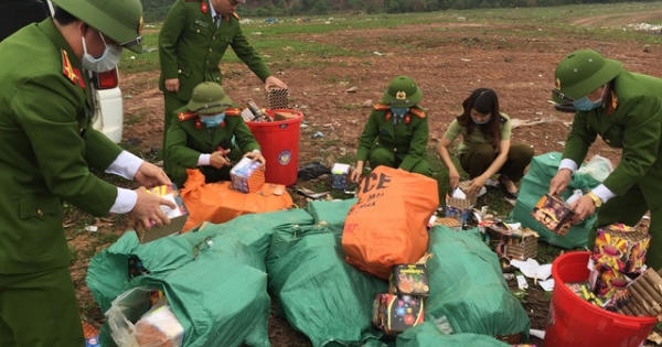 Quảng Bình:  Tiến hành tiêu hủy gần 300kg pháo nổ