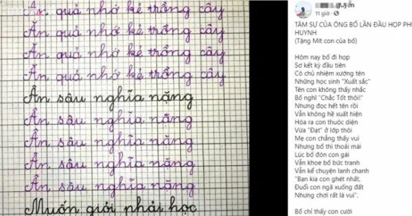 Ông bố Hà Nội nhận nhiều đồng cảm với bài thơ đi họp phụ huynh Ông bố Hà Nội nhận nhiều đồng cảm với bài thơ đi họp phụ huynh