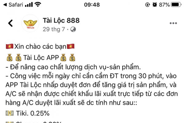 Thêm nghi án lừa đảo hàng loạt người “đầu tư” qua mạng
