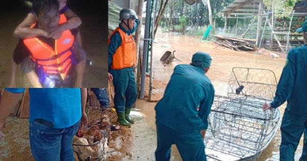 Giải cứu thành công 6 người mắc kẹt trong lũ ở Đồng Nai