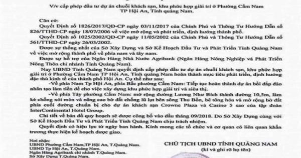 Quảng Nam: Giả quyết định của Chủ tịch tỉnh để “thổi” giá đất