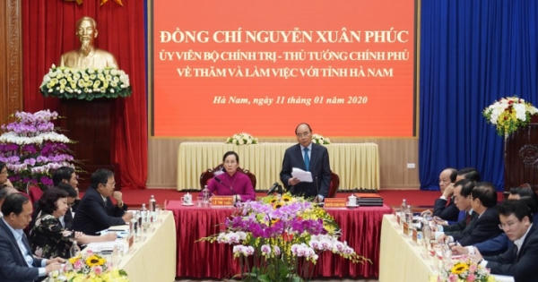 Thủ tướng làm việc với lãnh đạo chủ chốt tỉnh Hà Nam