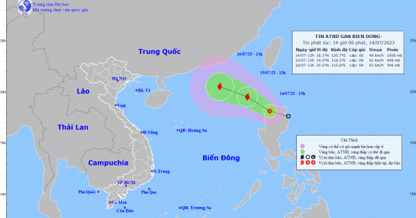 Áp thấp nhiệt đới trên Biển Đông có khả năng mạnh lên thành bão