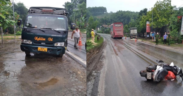 Va chạm giữa xe máy và ô tô ở Tuyên Quang, 2 người tử vong
