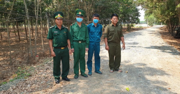 Tây Ninh: Đồn Biên phòng Tân Hà cùng dân chống dịch bệnh Covid -19