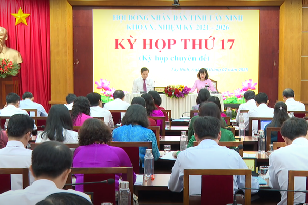 Thông qua 3 Nghị quyết quan trọng tại kỳ họp thứ 17 HĐND tỉnh Tây Ninh Thông qua 3 Nghị quyết quan trọng tại kỳ họp thứ 17 HĐND tỉnh Tây Ninh