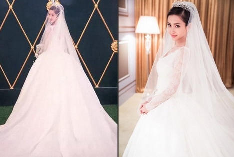 Những bộ váy cưới đẹp nhất của sao thế giới 2015 (P2)