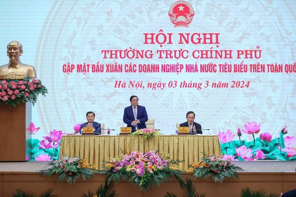 Thường trực Chính phủ gặp mặt đầu xuân các doanh nghiệp nhà nước tiêu biểu trên toàn quốc Thường trực Chính phủ gặp mặt đầu xuân các doanh nghiệp nhà nước tiêu biểu trên toàn quốc