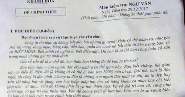 Nghi vấn lộ đề thi, học sinh lớp 12 toàn tỉnh Khánh Hòa thi lại