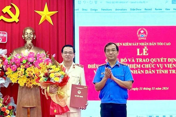 Trà Vinh có tân Viện trưởng Viện Kiểm sát nhân dân tỉnh Trà Vinh có tân Viện trưởng Viện Kiểm sát nhân dân tỉnh