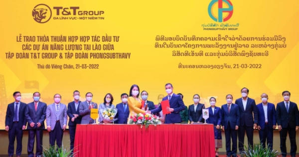 T&T Group hợp tác với tập đoàn hàng đầu của Lào, phát triển 2.500 MW điện tái tạo