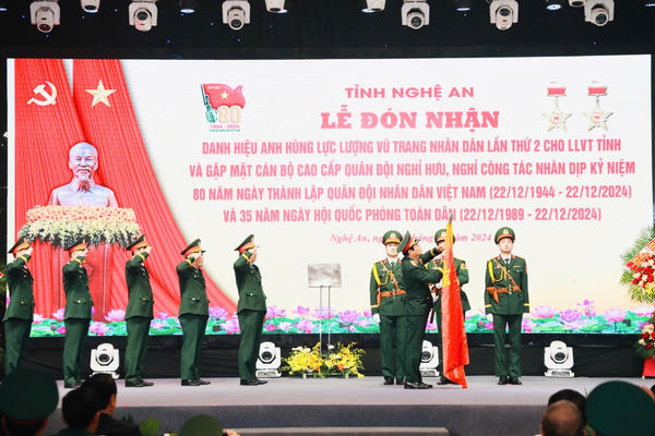 Lực lượng vũ trang tỉnh Nghệ An đón nhận danh hiệu Anh hùng Lực lượng vũ trang nhân dân lần thứ 2