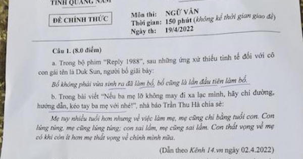 Đề thi học sinh giỏi Văn của Quảng Nam: Vì sao lại ‘phát sốt’? Đề thi học sinh giỏi Văn của Quảng Nam: Vì sao lại ‘phát sốt’?