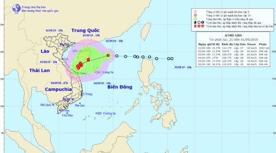 Áp thấp nhiệt đới khả năng mạnh lên thành bão số 5, gây mưa lớn tại Trung Bộ