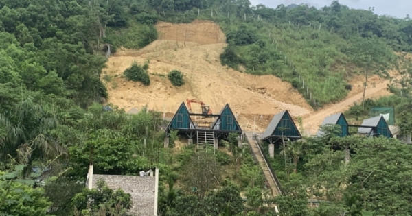 Ba Vì (Hà Nội): Tổ hợp công trình “khủng” xây dựng trái phép trên đất vườn