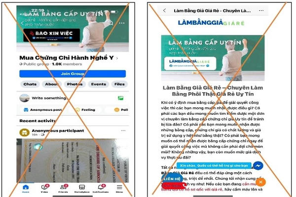 Cảnh báo dịch vụ giả mạo chứng chỉ, giấy phép hành nghề Y, Dược