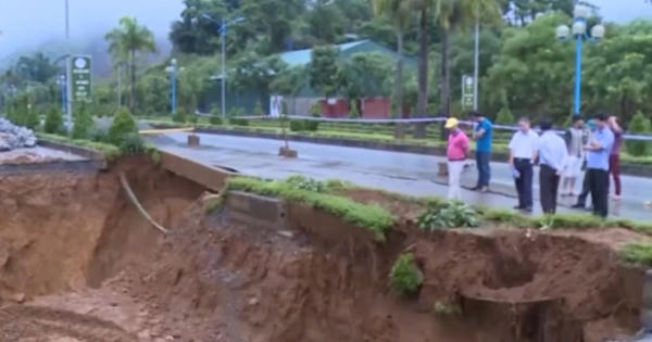 Lai Châu xuất hiện hàng chục hố sụt lún
