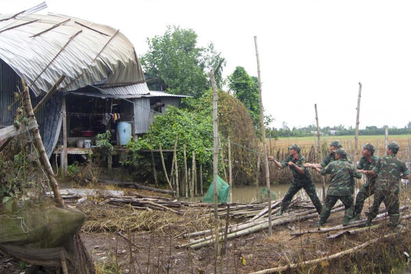 Gần 200 cán bộ, chiến sĩ Trung đoàn 9 hỗ trợ địa phương thực hiện nhiều phần việc