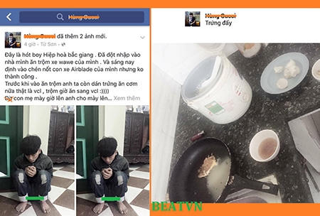 Vào nhà trộm xe máy, tiện thể... rán trứng ăn cơm