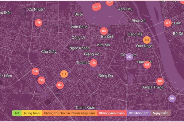 Mặc dù nghỉ lễ vắng vẻ, chất lượng không khí tại Hà Nội vẫn "không lành mạnh"