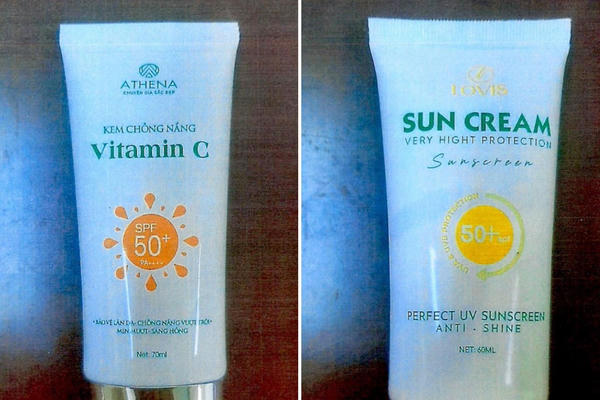 Bộ Y tế yêu cầu thu hồi trên toàn quốc 2 loại kem chống nắng giả