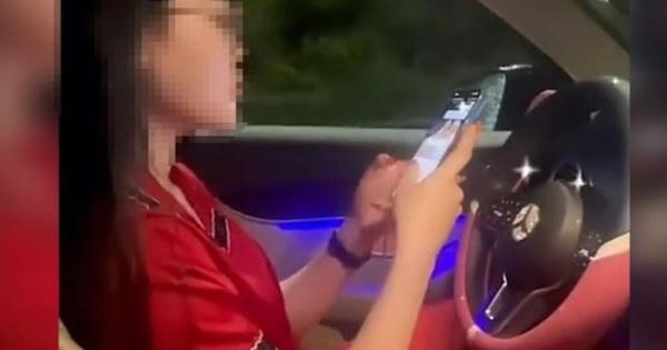 Xử phạt 3,4 triệu đồng với nữ tài xế buông 2 tay, 'dán mắt' vào điện thoại để quay TikTok