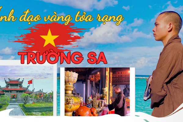 Ánh đạo vàng tỏa rạng phía Trường Sa