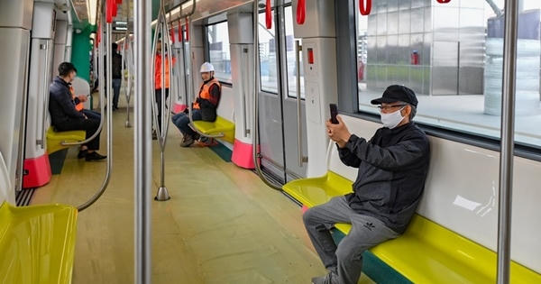 Tàu điện Nhổn - Ga Hà Nội chạy thử nghiệm