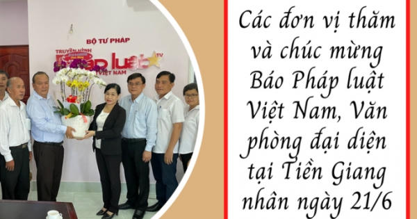 Các cơ quan, đơn vị đến thăm Văn phòng đại diện Báo PLVN tại Tiền Giang nhân Ngày Báo chí cách mạng Việt Nam