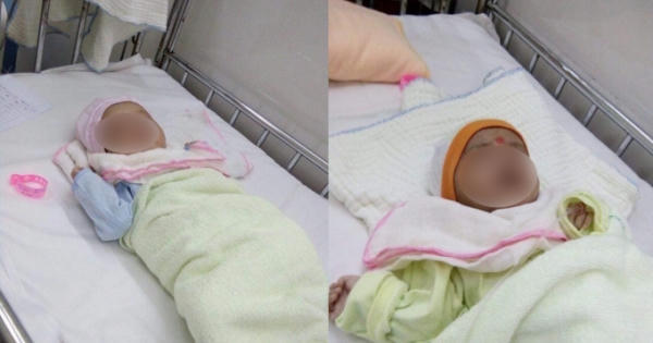 Quảng Ninh: Cặp song sinh gần 1 tháng tuổi bị bỏ rơi tại cổng chùa