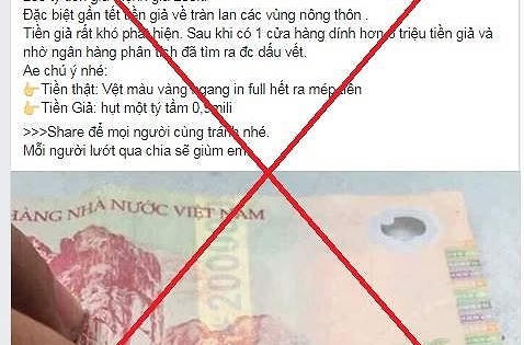 Công an 'lên tiếng' về thông tin tiền giả 200 nghìn đồng