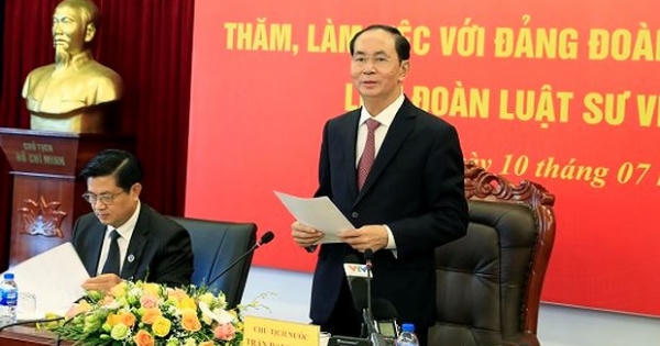 Chủ tịch nước: Xây dựng đội ngũ luật sư có trình độ ngang tầm khu vực và quốc tế