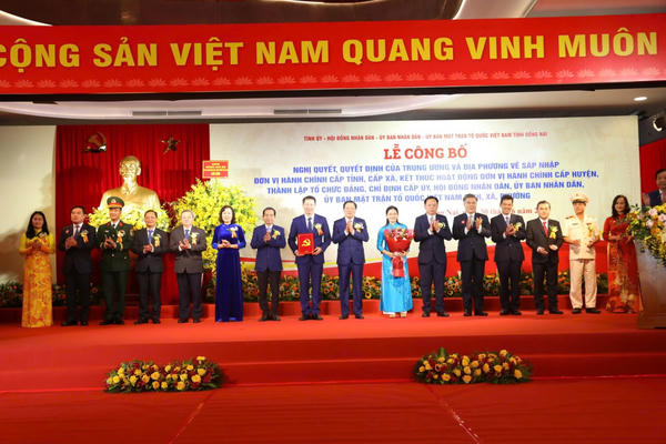 Đồng Nai tổ chức lễ công bố nghị quyết của Quốc hội về sáp nhập tỉnh, thành lập Đảng bộ và công bố lãnh đạo nhân sự mới