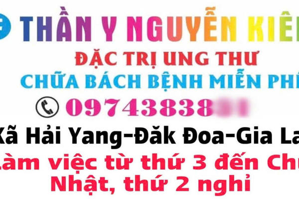 Gia Lai: Phạt “Thần Y” chữa bệnh ung thư bằng “thiên nhãn” 42,5 triệu đồng