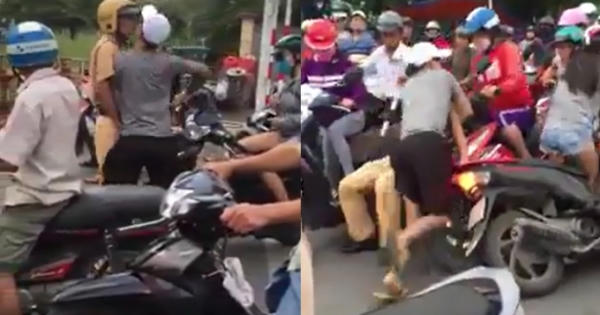 Khởi tố đối tượng rút dao đe dọa CSGT ở Nha Trang