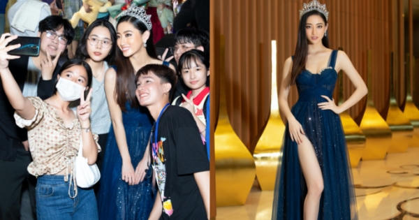 Lương Thùy Linh đeo vương miện 3 tỉ, được fan “săn đón” tại Cần Thơ