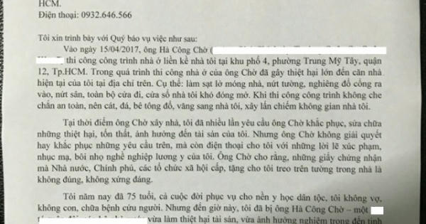TP Hồ Chí Minh: Khốn khổ vì hàng xóm xây nhà không đảm bảo an toàn