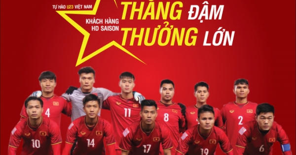 U23 thắng đậm, HD SAISON thưởng lớn