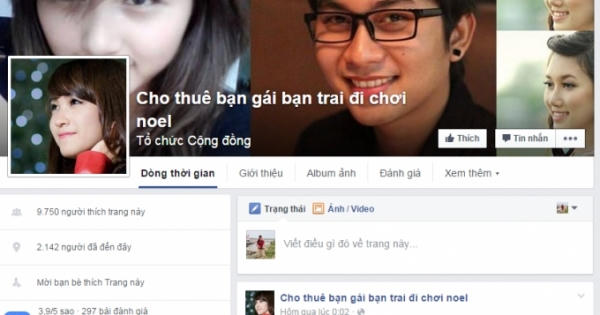 Noel tới, dịch vụ cho thuê người yêu "nóng" hơn bao giờ hết