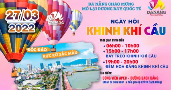 Đà Nẵng tổ chức ngày hội khinh khí cầu mừng mở lại đường bay quốc tế