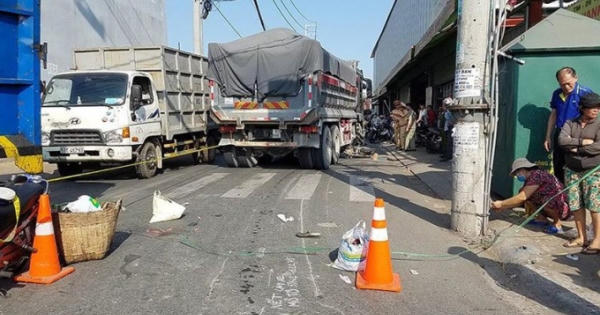 Va chạm với xe ben, người đàn ông chết thảm dưới gầm xe