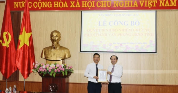 Ông Lưu Quốc Trung giữ chức Phó Chánh văn phòng UBND tỉnh Bắc Kạn