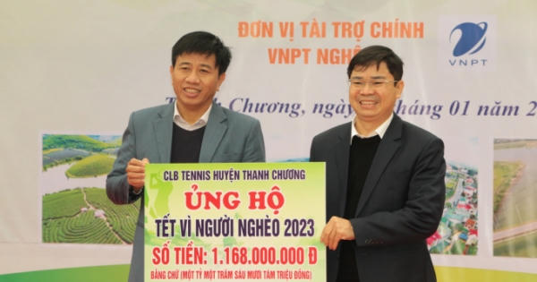 Nghệ An: Vận động hơn 1,1 tỷ đồng ủng hộ người nghèo từ giải Tennis phong trào